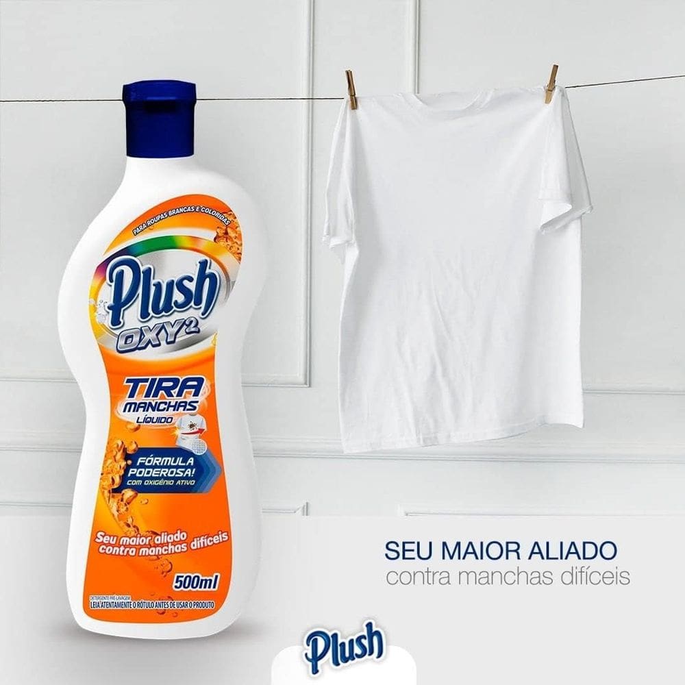 Tira Manchas Líquido Plush OXY2 500ml Pré Lavagem - Sanol