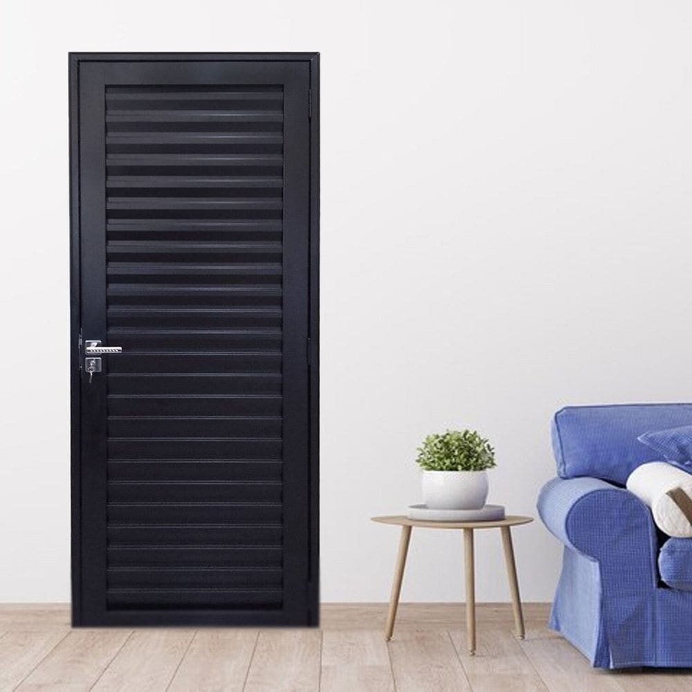 Porta Palheta Maçaneta Premium de Alumínio 210 X 90cm Linha 30 Lado Direito Preto