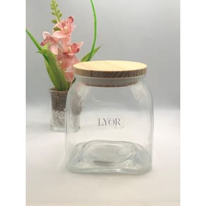 POTE DE VIDRO BOROSSILICATO C/TAMPA BAMBU 720ml