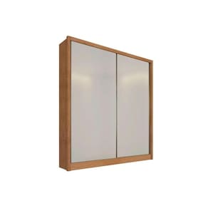 Guarda Roupa Solteiro 2 Portas de Correr e 3 Gavetas Virtus Plus Freijo Cumaru c/ Fendi - Novo Horizonte