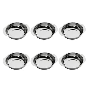 Tigela de Sobremesa Mini Cumbuca Bowl Aço Inoxidavel 6un