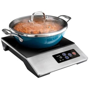 Cooktop de Indução Portátil com Controle Digital e Temporizador 1800W, 110v, CHANGBERT FC1S13, Prateado