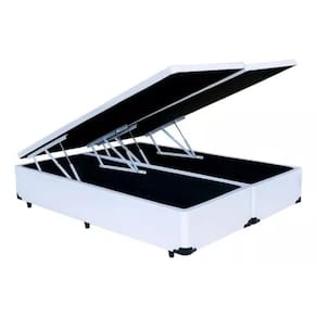 Cama Box Baú Queen Classic  – Branco Corino