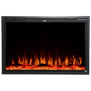 Lareira Elétrica de Embutir A67x101L com Controle de Temperatura, 110V 1500W, Touchstone 80052, Preta