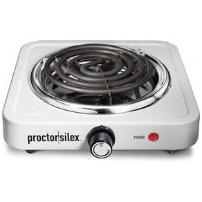Cooktop Elétrico Portátil com 1 Queimador e Temperatura Ajustável, 110V 1200W, Proctor Silex, Branco