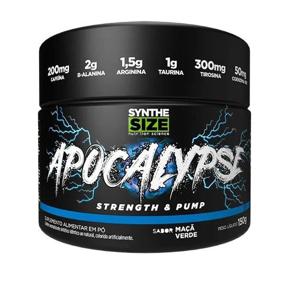 Pre Treino Apocalypse Synthesize Pote 150G Maçã-Verde