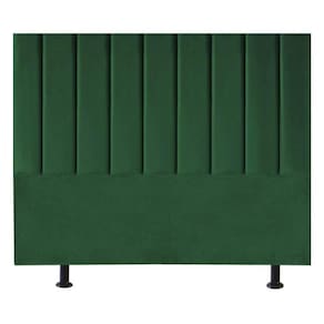Cabeceira Estofada Cama Box King 195 Cm Taís Suede verde