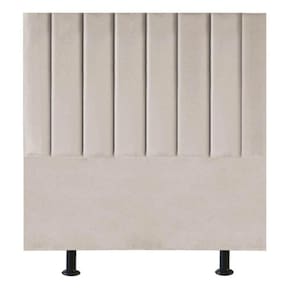 Cabeceira De Cama Solteiro Box 100 Cm Maisa Suede bege