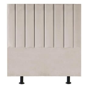 Cabeceira Estofada Cama Box Solteiro 90 Cm Maisa Linho bege