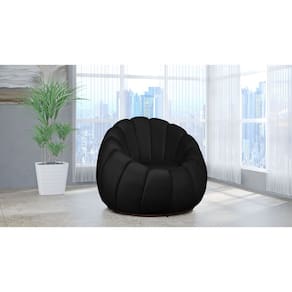 Poltrona Decorativa Concha Giratória Veludo Preto - Londrilar