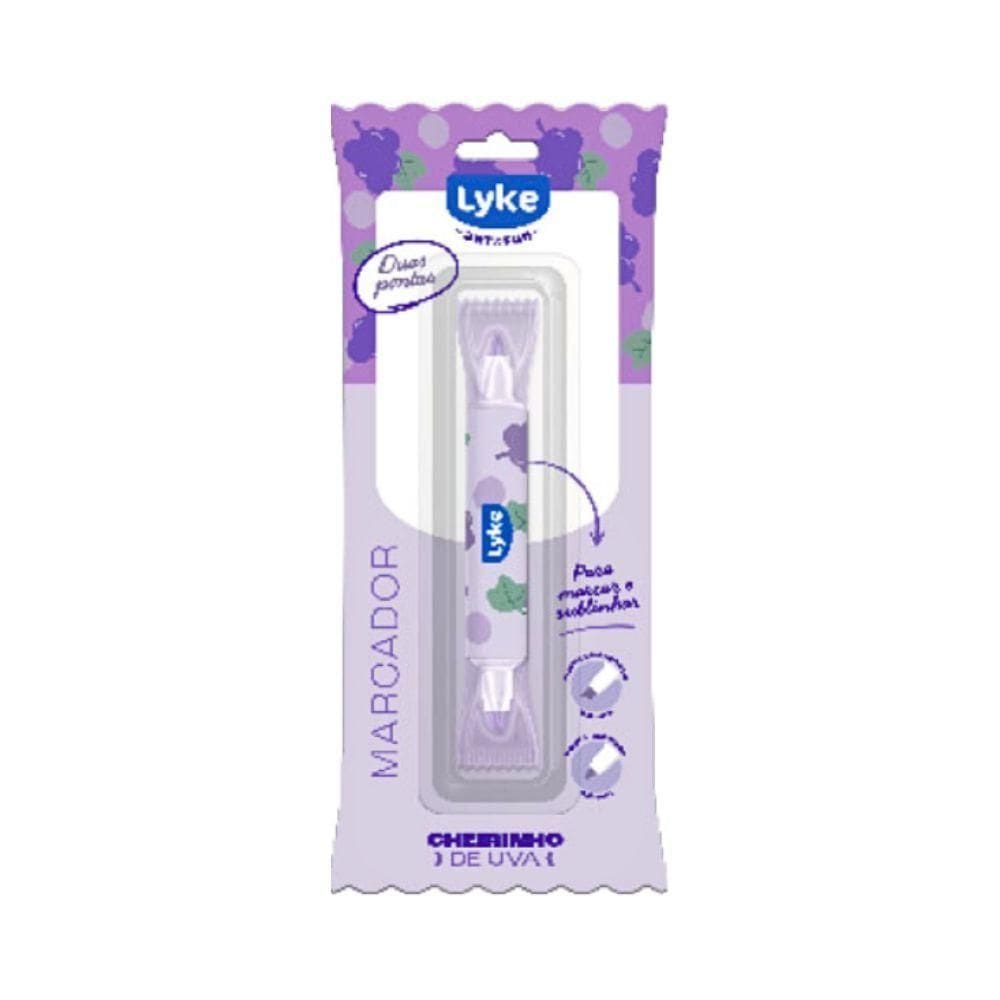 Marcador Com Cheirinho Duas Pontas 5.0mm Lyke Roxo