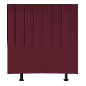 Cabeceira Estofada Cama Box Solteiro 90 Cm Taís Suede bordô