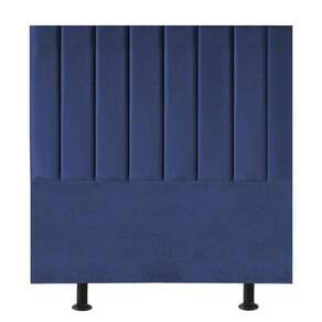 Cabeceira De Cama Solteiro Box 100 Cm Maisa Suede azul Marinho