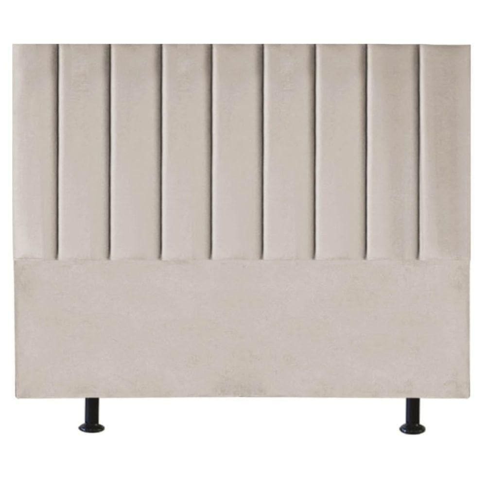 Cabeceira Estofada De Cama Casal King 195 Cm Paolla Corino bege