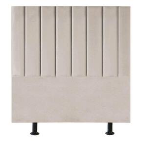 Cabeceira Estofada Cama Box Solteiro 90 Cm Maisa Corino bege