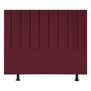 Cabeceira Estofada Cama Casal Queen Size 160 Cm Marina Suede bordô