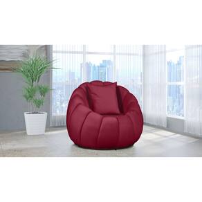 Poltrona Decorativa Concha Almofada Veludo Vermelho - Londrilar