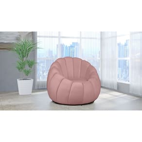Poltrona Decorativa Concha Veludo Rosa - Londrilar