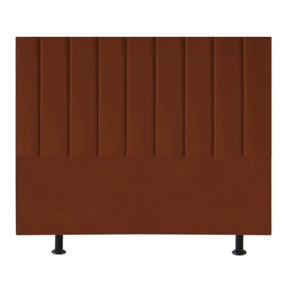 Cabeceira Estofada Cama Box King 195 Cm Marina Veludo terracota