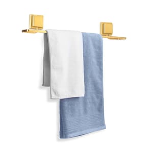 Porta Toalha de Banho 50cm Adesivo Dupla Face 3M Dourado Fosco - 3246 Arthi
