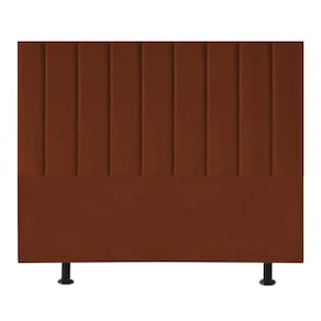 Cabeceira Estofada Cama Casal Queen 160 Cm Paolla Veludo terracota