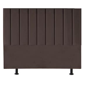 Cabeceira Estofada De Cama Casal King 195 Cm Maisa Corino marrom