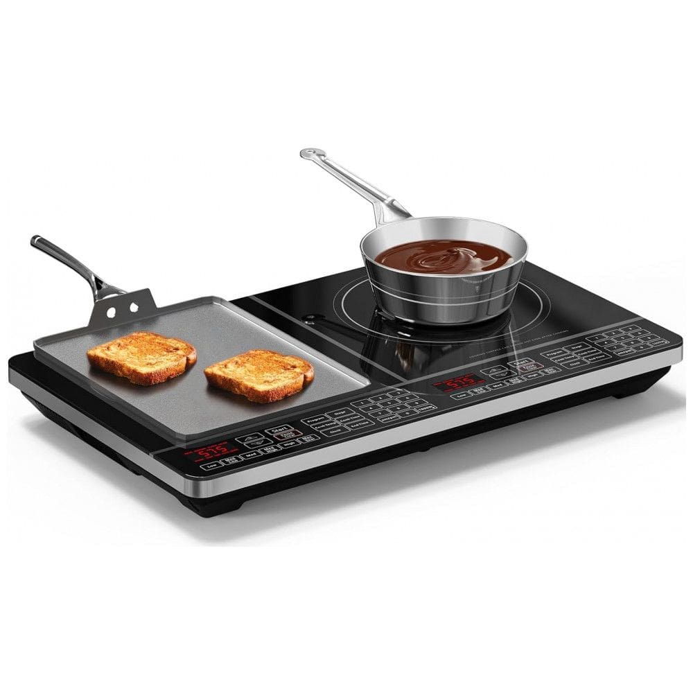 Cooktop Elétrico de Indução Portátil com 2 Queimadores, e Configurações de Temperatura, 110V 1800W, Nuwave, Preto