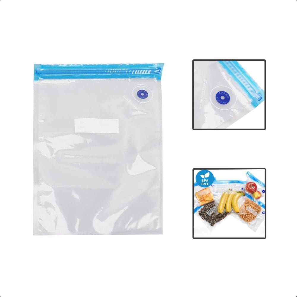 Kit 6 Sacos Para Conserva Alimento Hermético A Vácuo 26x28cm