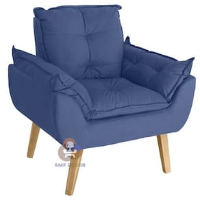 Poltrona/Cadeira Decorativa Glamour Opala Com Pés Quadrado