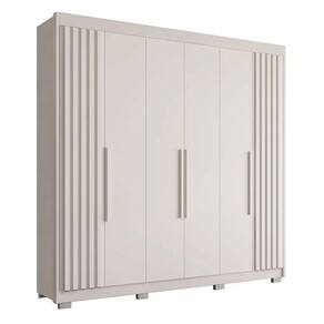 Guarda Roupa 6 Portas Casal e 6 Gavetas Branco Salleto Granada