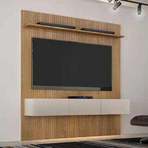 Home Suspenso Frisado Ambiente Curitiba 180 Cinamomo Off White - Valdemóveis