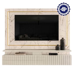 Estante Home Theater Suspenso Gaia Calacata Off White - Madetec