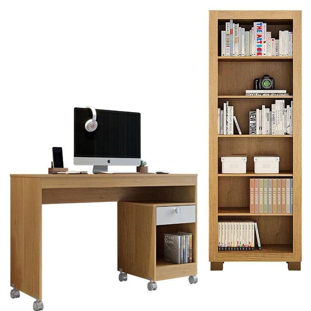 Mesa Para Computador Giga E Multiuso Flex Cinamomo Off White - Valdemóveis