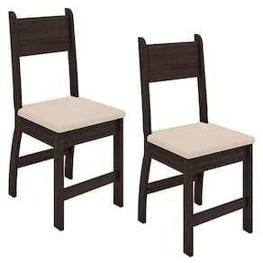 Cadeira Para Mesa De Jantar Milano Kit 2 Peças Amêndoa Savana - Poliman