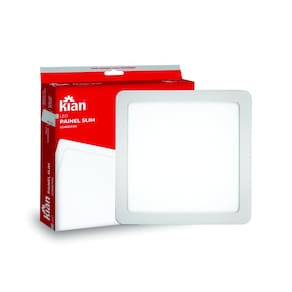 Painel Led Kian Quadrado Sobrepor Branco 18W Bivolt 3000K