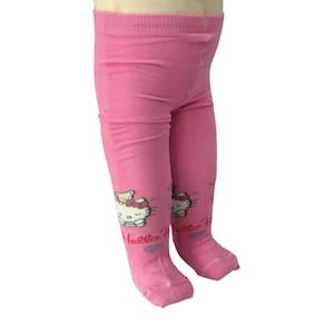 Meia Calça Infantil fem Lupo Rosa Hello Kitty