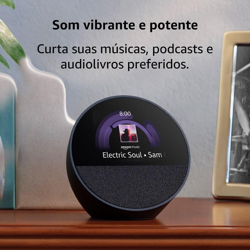 Echo Spot (2024) com Alexa: Despertador inteligente | Casas Bahia