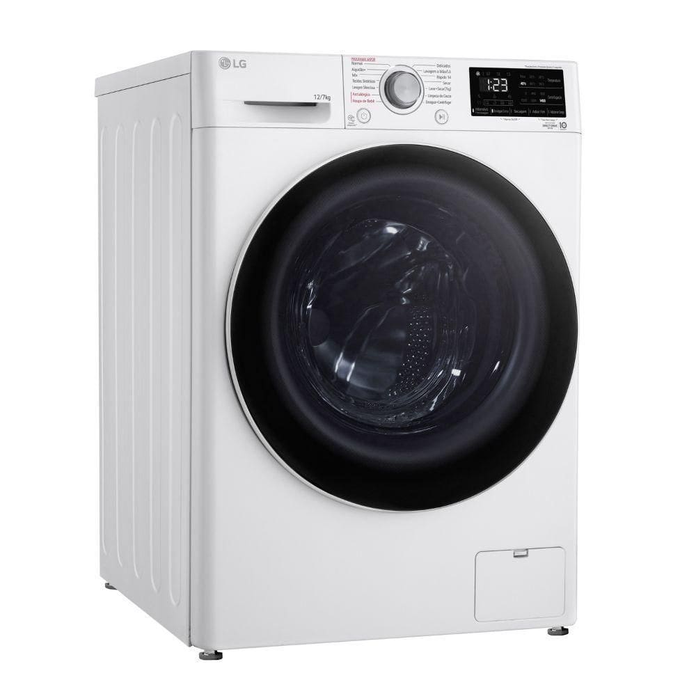 Lava e SecaLG Smart com Inteligência Artificial AIDD 12Kg VC5 CV3012WC5 Branco 220V