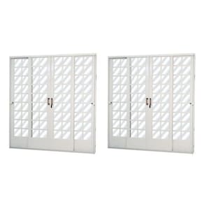 Kit com 2 Portas de Aço de Correr 215x200cm Minas Sul Mgm Branco