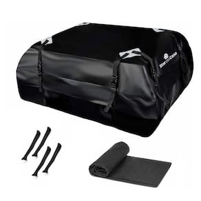 Bagageiro de Teto Maleiro Impermeável Rack Dobrável para Carro Porta Bagagens 415L Preto/Branco - StaremCasa