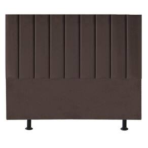 Cabeceira Estofada Cama Box King 195 Cm Taís Veludo marrom
