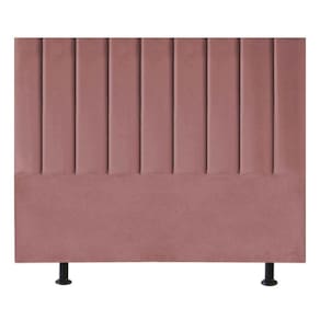 Cabeceira Estofada Cama Casal Queen Size 160 Cm Maisa Suede rosê