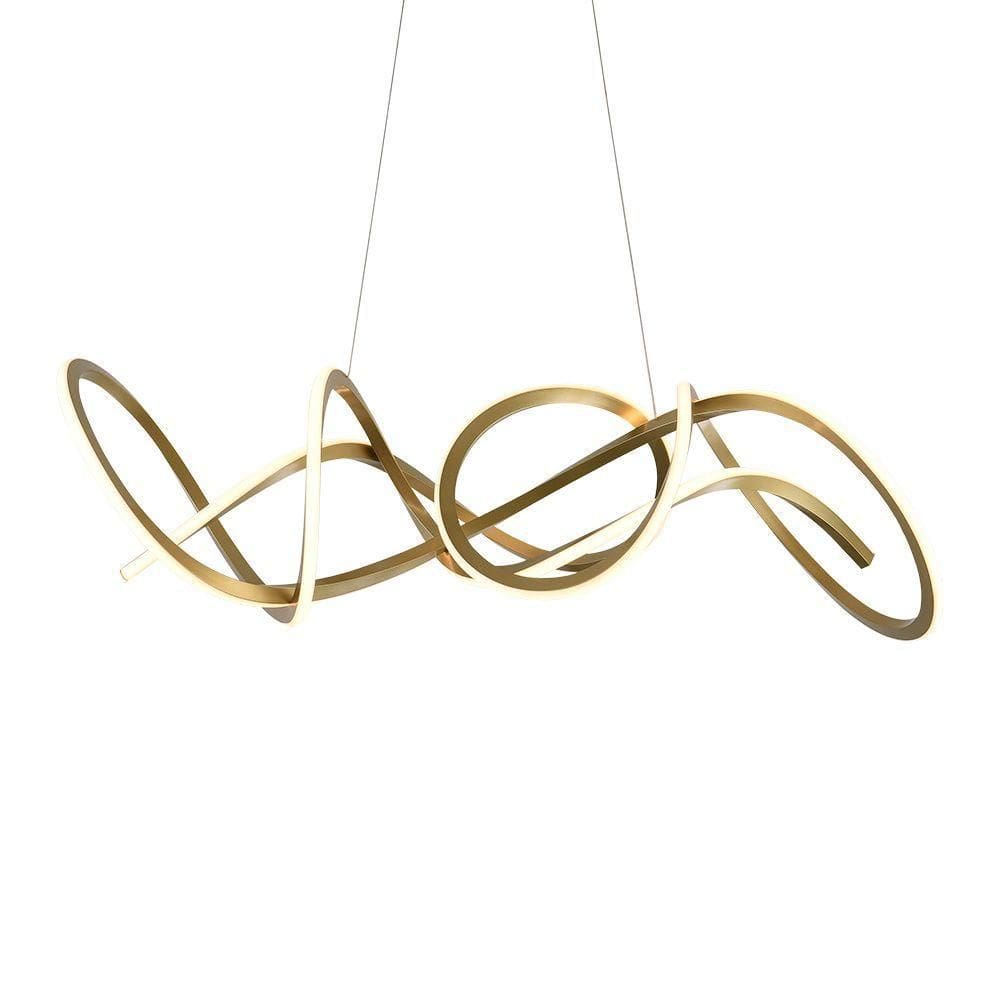 Lustre Pendente Nordecor Wyna 2711 Ouro Champagne Led Bivolt