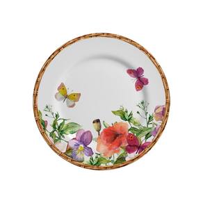 Conjunto com 6 Pratos de Sobremesa Flores Rattan Ø21cm