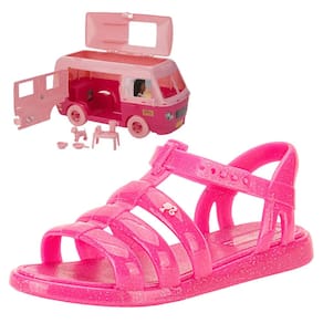 Kit Sandália Infantil Barbie Road Trip E Motorhome Grendene Kids 23071
