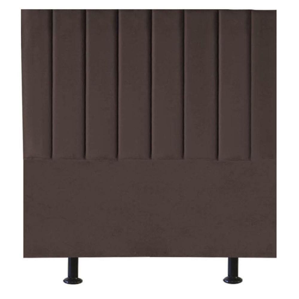 Cabeceira De Cama Solteiro Box 100 Cm Paolla Suede marrom