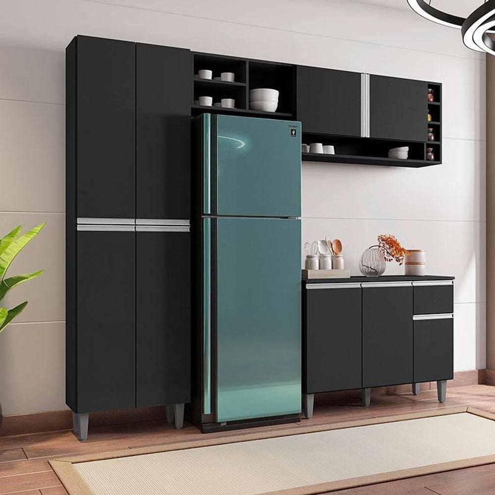 Cozinha Ambiente Vanessa Preto Fosco - Ajl