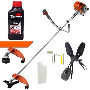 Roçadeira Tekna RL430ACNTK Á Gasolina 2T 43cc 1,7HP 9.000rpm Cortador de Grama Profissional C/ Lâmina 3 Pontas e Carretel + ÓLEO TOYAMA 2T