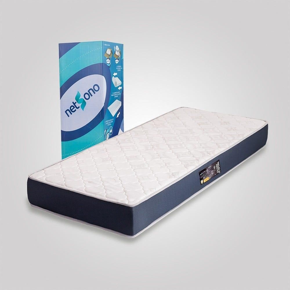 Colchão Netsono Solteiro na Caixa Comfort Double Face D33 100x200x17cm