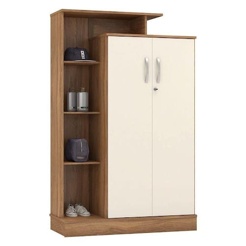 imagem-Armário Multiuso 2 Portas Com Chave Elite Amêndola Touch Off White - Demóbile - Blush